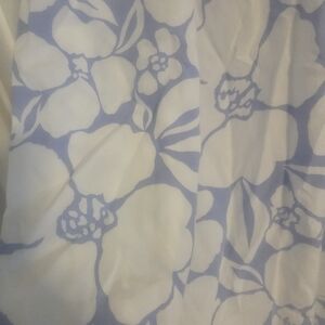 Billabong Floral Print Dress in Blue and White